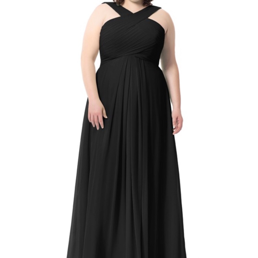 Plus size black formal gown